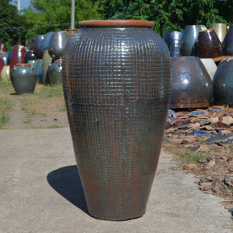 9#Grid/garden landscape/courtyard/scenery decorative pottery vase