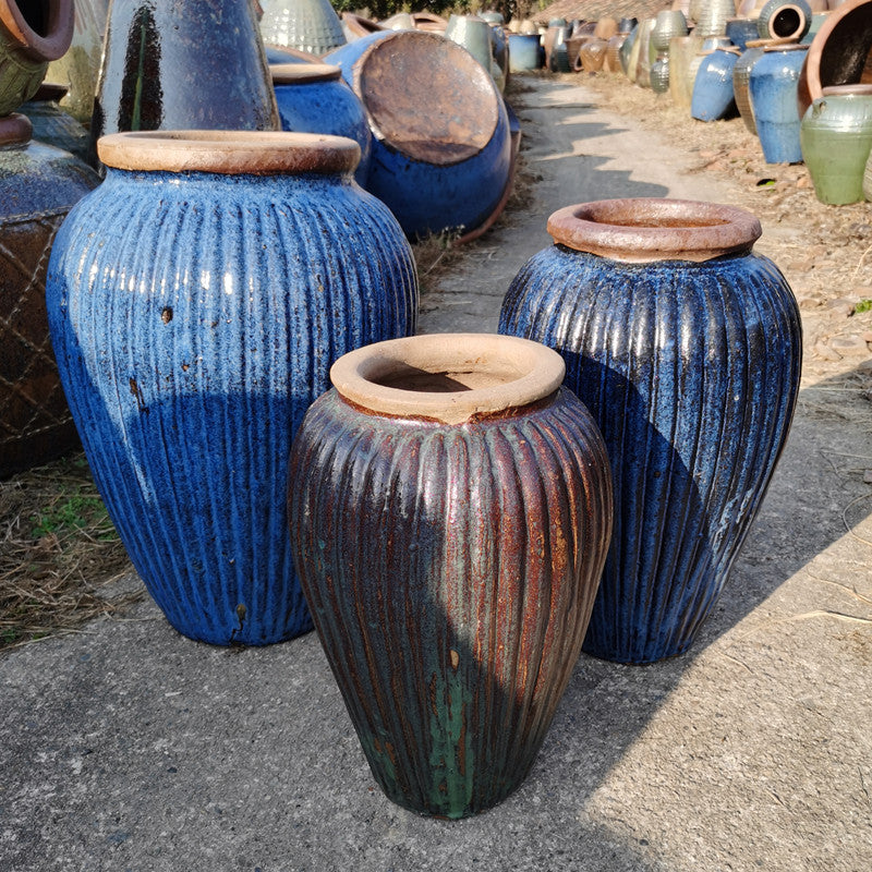 20#Vertical pattern small and medium-sized vases/flower vases/hotel soft decoration vases