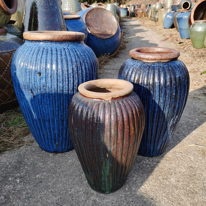 20#Vertical pattern small and medium-sized vases/flower vases/hotel soft decoration vases