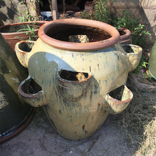 31#Strawberry flowerpot/courtyard waterscape pottery/multi-layer green plant planting pottery