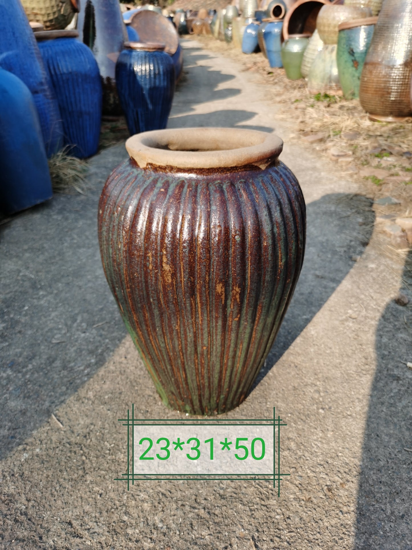 20#Vertical pattern small and medium-sized vases/flower vases/hotel soft decoration vases