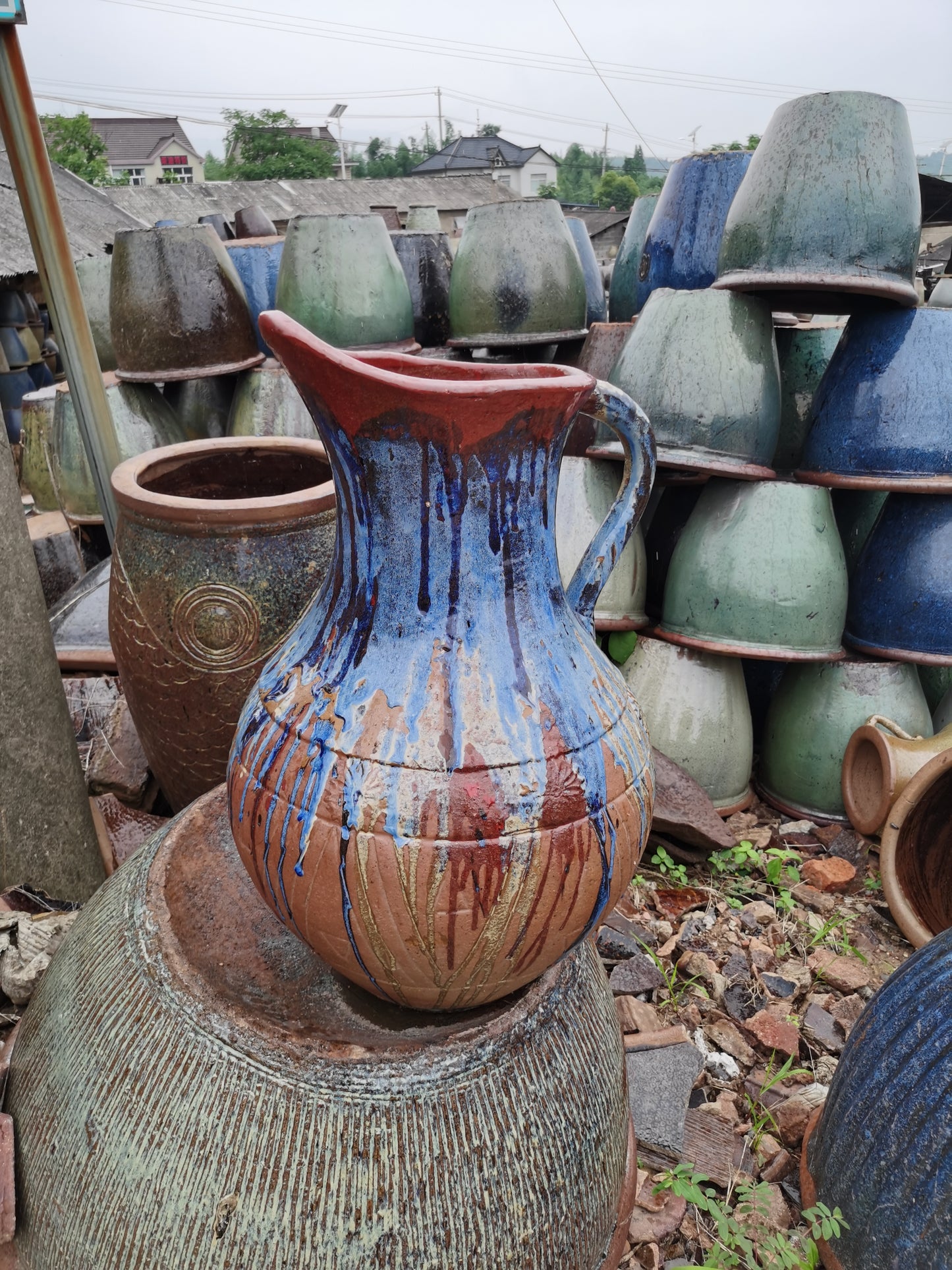 23#Teapot-shaped vase/flower arrangement in a vase/water feature pot/green plant pot