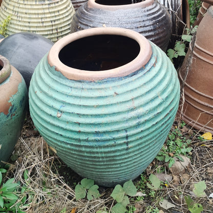 46#Threaded pottery altar/pot-belly pottery/garden pottery/retro pottery pot