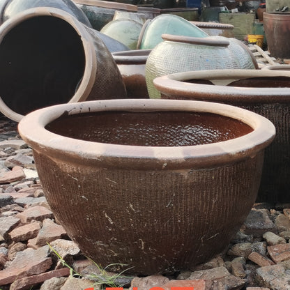 37#Vertical pattern shallow basin/vertical pattern shallow tank/large lotus basin/garden wash basin