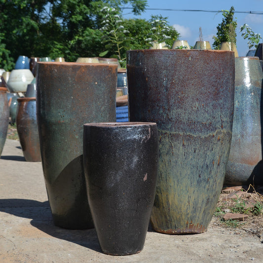 33#Slim flower pots/garden flower pots/glossy flower pots/lattice flower pots