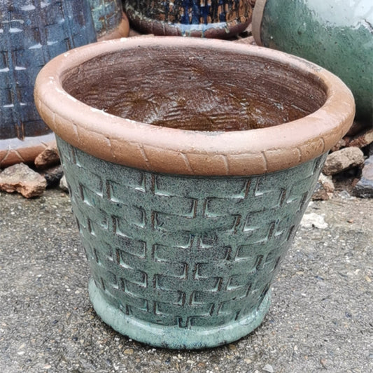7#Square shape/flower planting pot/green plant pot