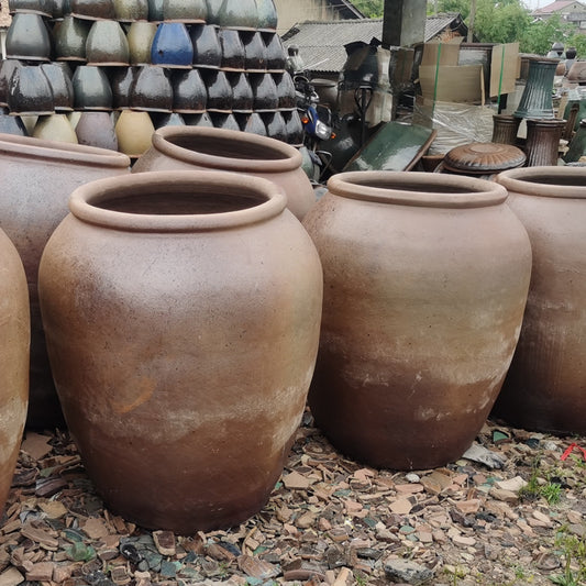49#Large pottery altar/terracotta natural color pottery jar/hotel club decoration
