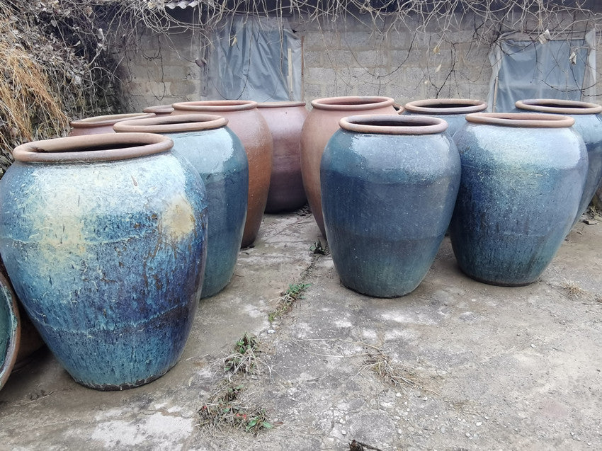 49#Large pottery altar/terracotta natural color pottery jar/hotel club decoration